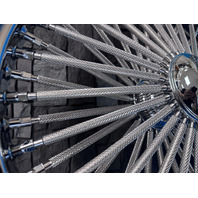 21X3.5 & 18X3.5 DNA FAT MAMMOTH 52 CRYSTAL SPOKE WHEEL SET 00-06 HARLEY FLST HERITAGE DELUXE