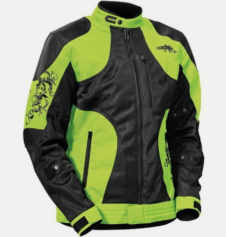 Castle X Women's Prism Hi-Vis Textile Motorcycle Jacket Size M 17-1234