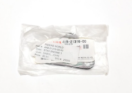 Yamaha 1995-2005 Wolverine 350 Lower Engine Mount 4KB-21316-00-00 OEM BLACK