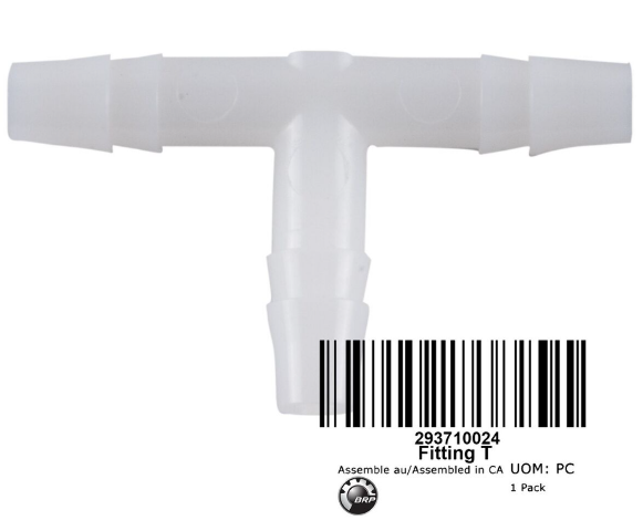 1990-2009 Sea-Doo PWC Fuel Line T-Fitting Connector New OEM 293710024