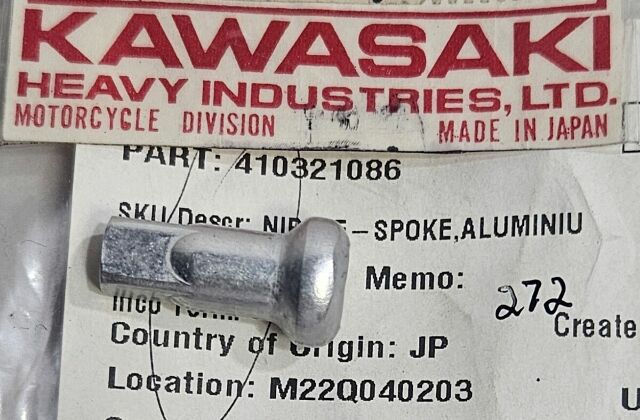 QTY 4 | KAWASAKI NOS 2001-2024 KX KLX KFX KLR Nipple Spoke OEM