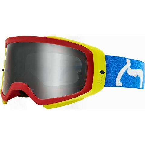 m FOX RACING AIRSPACE PRIX GOGGLE SPARK LENS BLUE/RED/YELLOW 24714