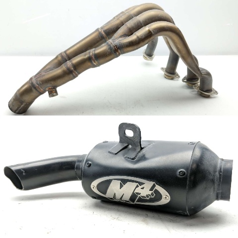09 Yamaha FZ6R FZ6 Aftermarket M4 YA6522 Full Exhaust Muffler Can Header Pipe