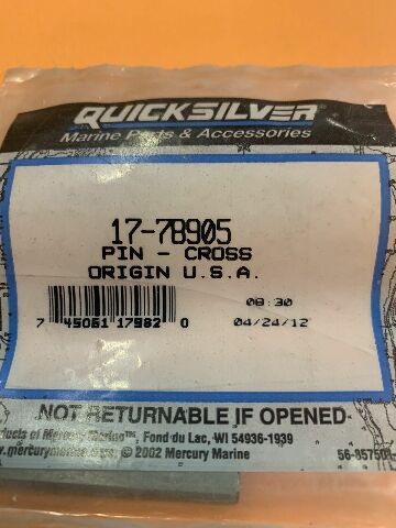 ぶるー NEW OEM Mercury QuickSilver 17-78905 Cross Pin Ratchet Propeller