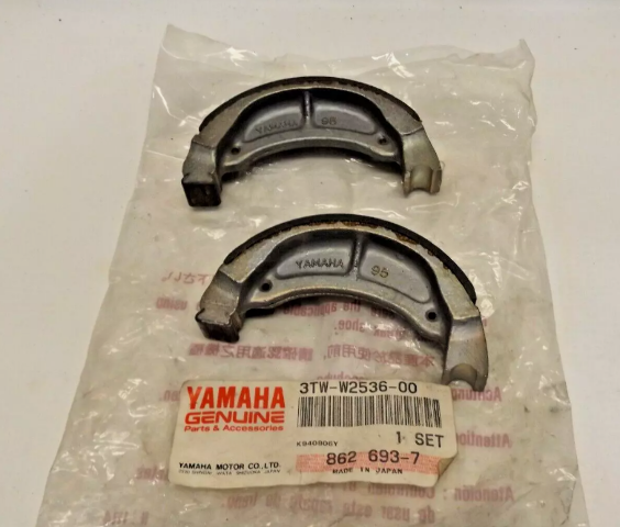 1980-2024 Yamaha BW PW YZ TTR Rear Brake Shoe Kit NOS OEM 3TW-W2536-00