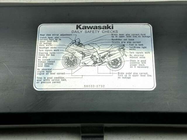 12-21 Kawasaki Ninja ZX14 Tool Box Cover Lid 56033-0732 TRSH PL | eBay