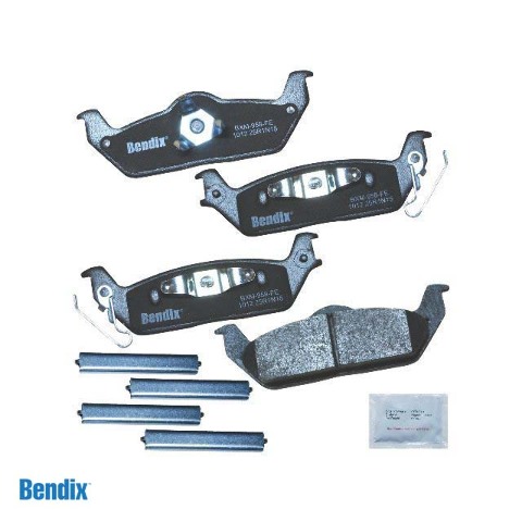 with Installation Hardware Rear Bendix Premium Copper Free CFM1012 Semi-Metallic Brake Pad