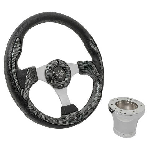 GTW Rally Golf Cart Steering Wheel and Adapter - Choose from 5 Colors Club Car Precedent Golf Cart Rally Steering Wheel Kit - 12.5