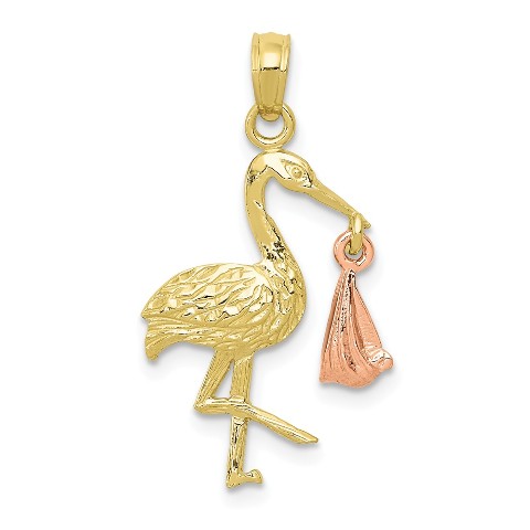 10K Yellow Gold Initial Letter E Charm Pendant from Roy Rose Jewelry