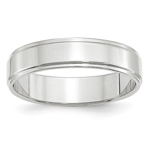 10k Yellow Gold 8mm Flat with Step Edge Mens Womens Wedding Anniversary Band