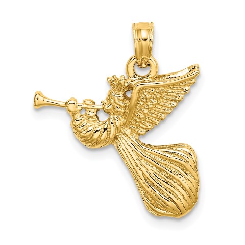 10K White Gold Angel Charm Pendant from Roy Rose Jewelry