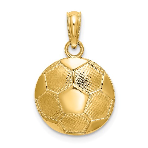 14K Yellow Gold Football Charm Pendant from Roy Rose Jewelry