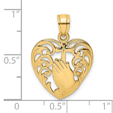 14k Yellow Gold 2D Textured Pineapple Pendant Necklace