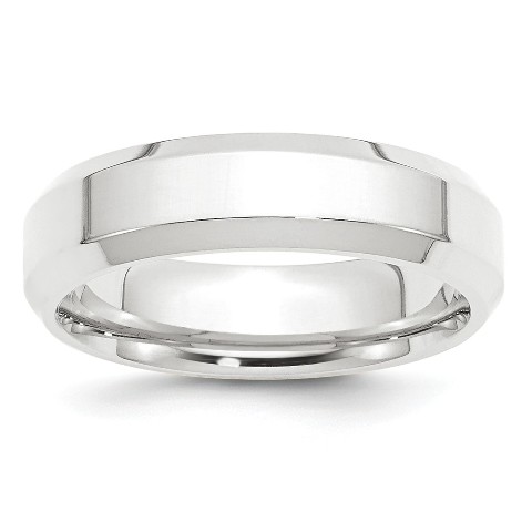 Bridal Titanium Beveled Edge 6mm Polished Band