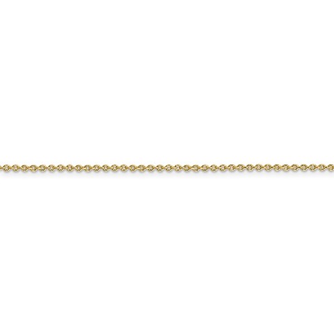 14k 1.4mm Solid Polished Cable Chain Length 10 Width 1.4