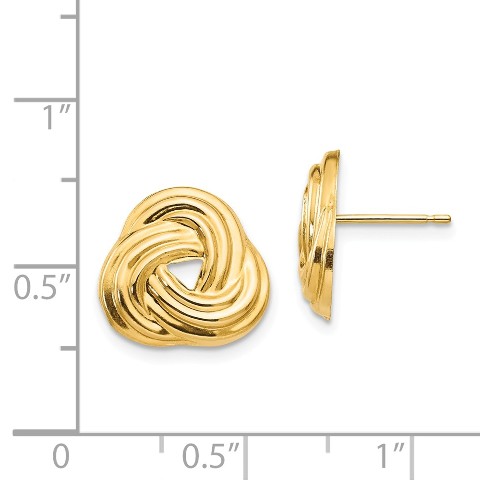 Love Knot Band Earrings 14k Yellow Gold Madi K