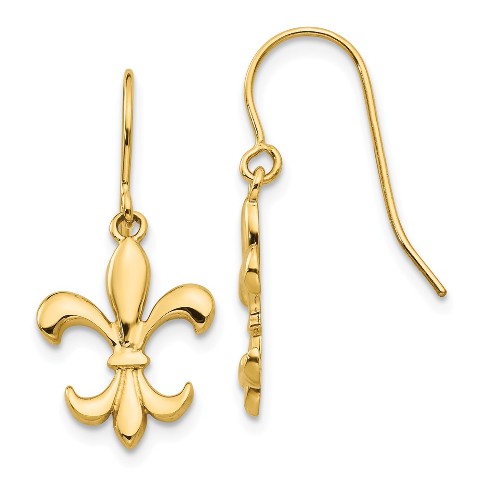 Roy Rose Jewelry 14K Yellow Gold Madi K Triple Teardrop CZ Dangle Wire Earrings