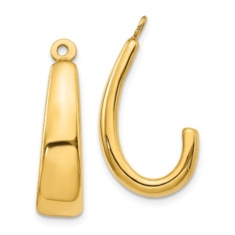 Details About 14k Yellow Gold J Hoop Earring Jackets Details About 14k Yellow Gold J Hoop Earring Jackets