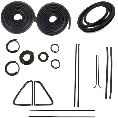 Door Seal Window Sweeps Channel Kit Left and Right 8-Piece for 1984-1996 Jeep