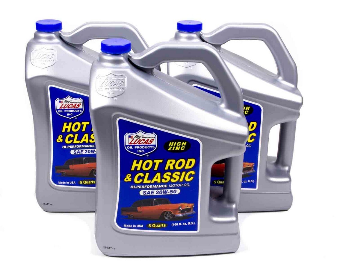 Set 3 Lucas Oil Motor Oil Hot Rod Classic Car High Zinc 20W50