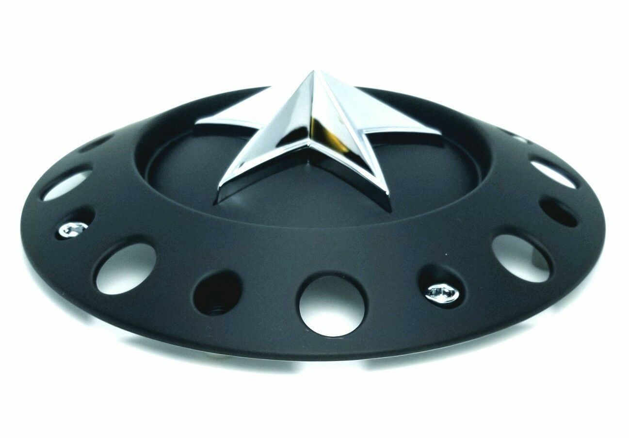XD Series 8 Lug Dually Rockstar Wheel Center Hub Cap Matte Black