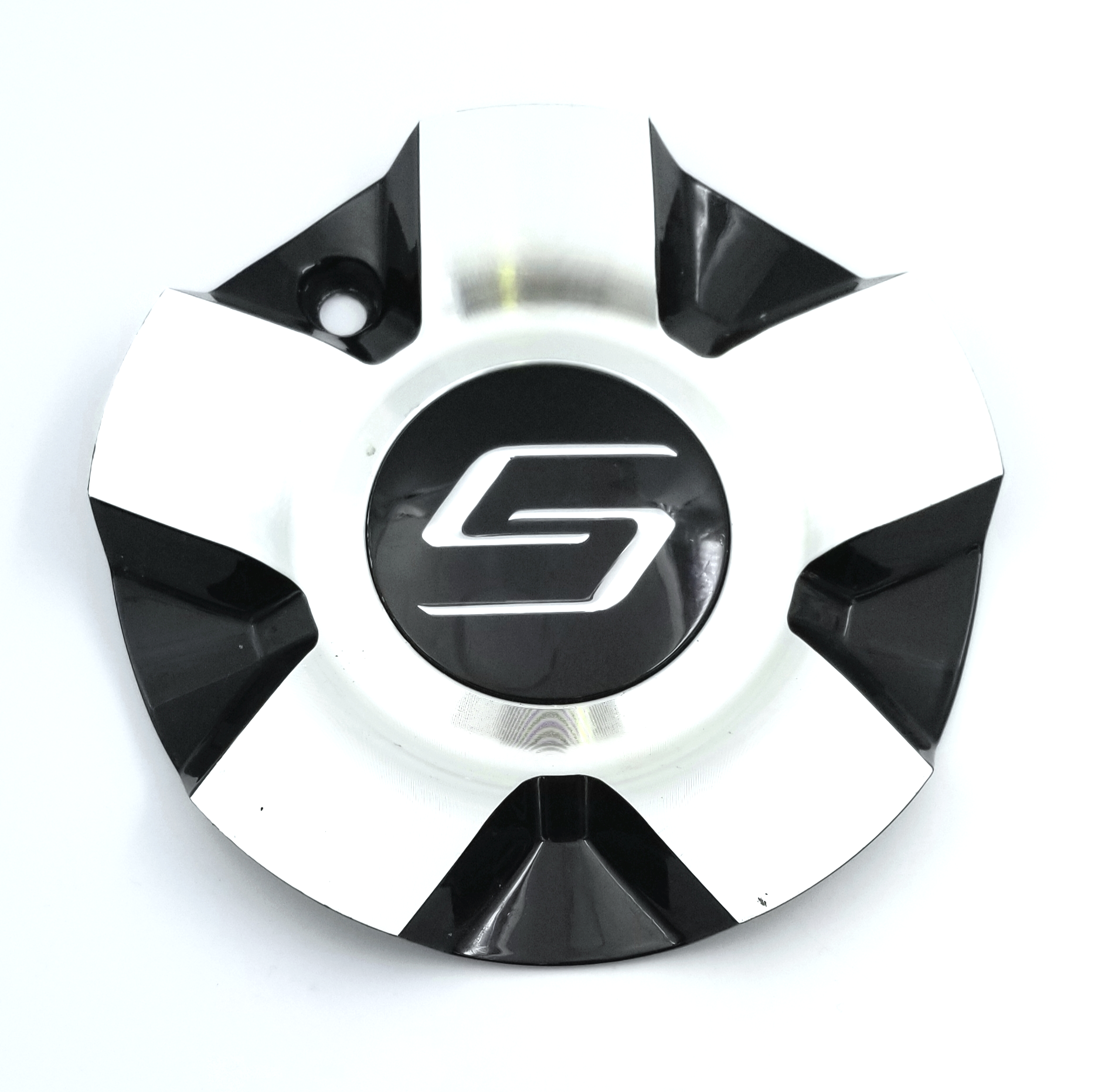 Sacchi Wheels Machined & Black Wheel Center Hub Cap Part C10272B03