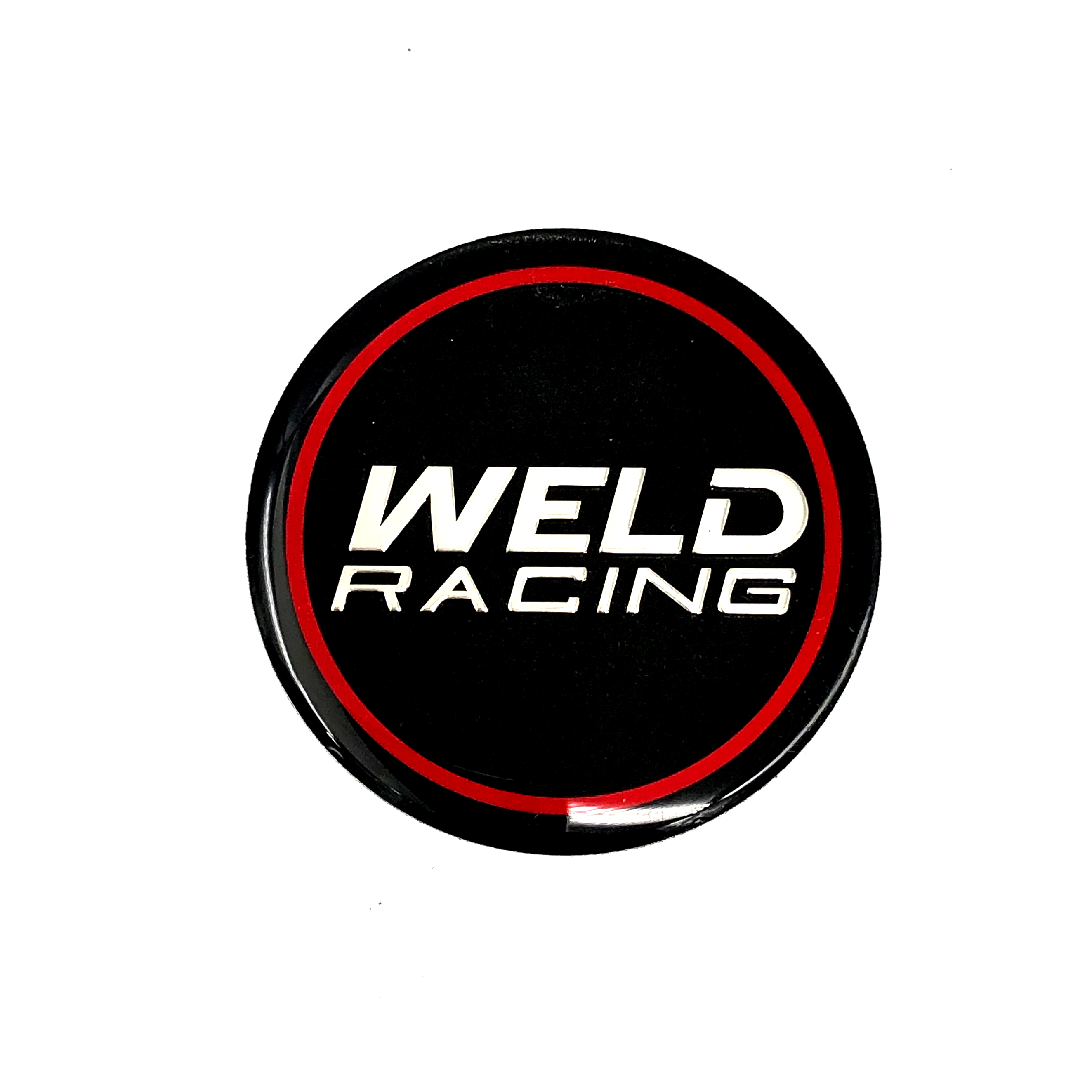 x4 8 Lug Steel Wheel Push Thru Cap Chromed Steel w/ Weld Racing Logo