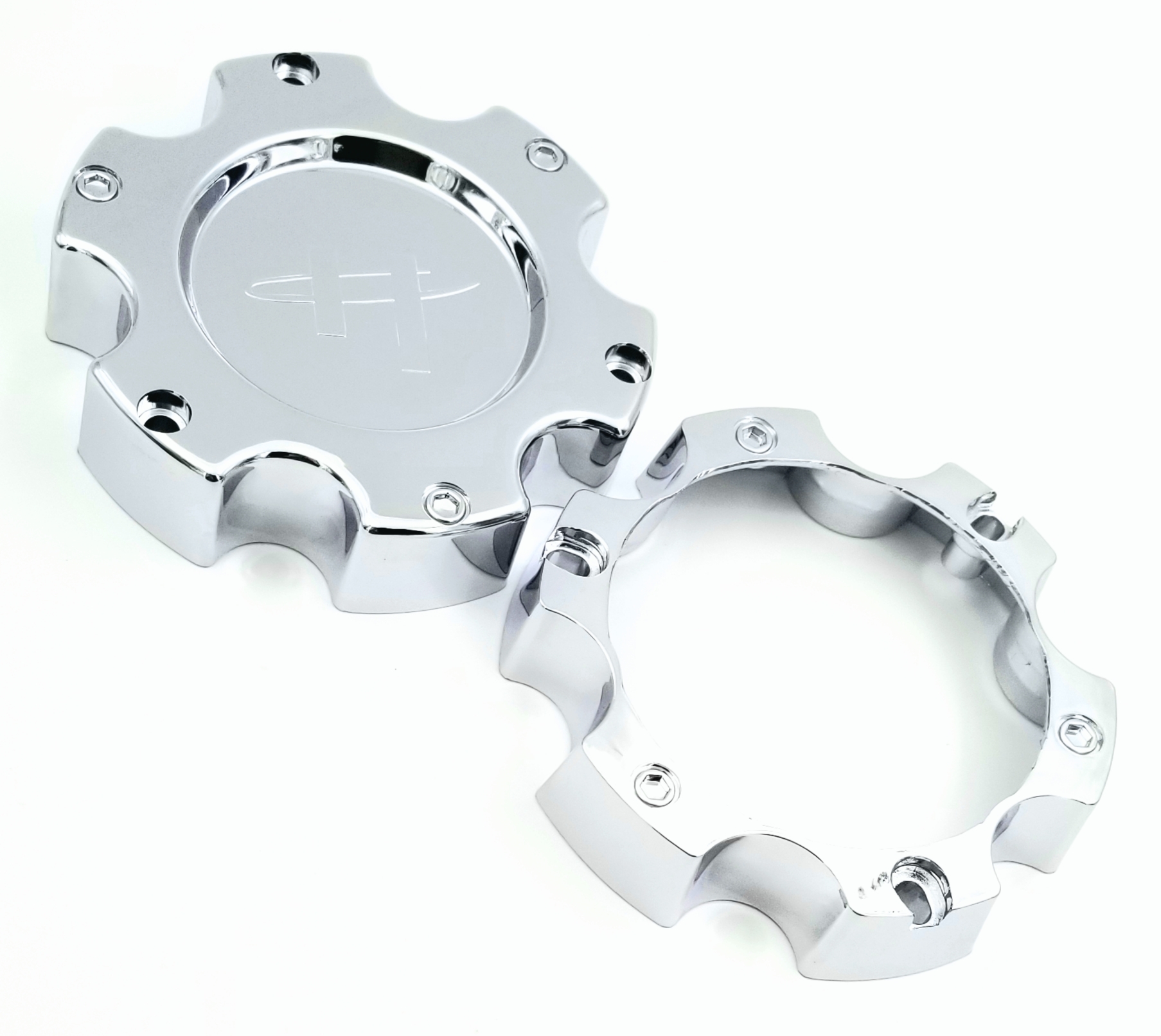 Set of 4 Helo Chrome Wheel Center Cap w/ Spacer 6 Lug HE835 6X135 6x5.5