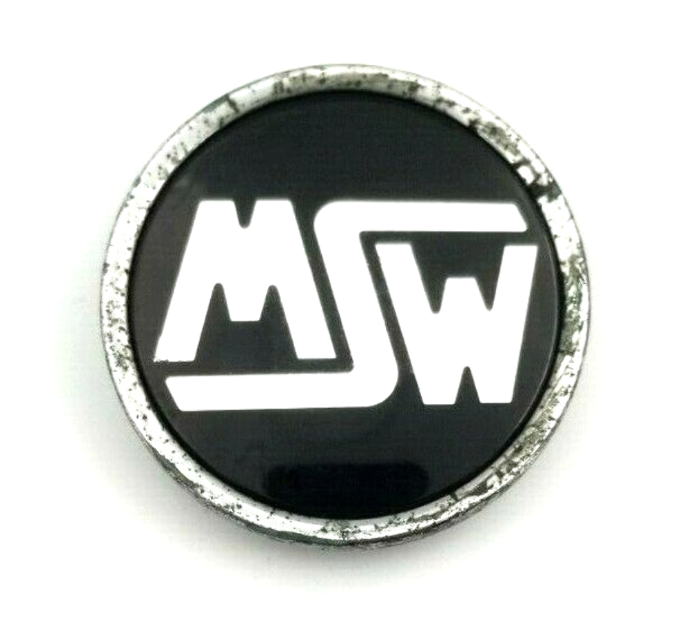 MSW Custom Wheel Center Cap Gloss Black Finish Chrome Edge PCF86