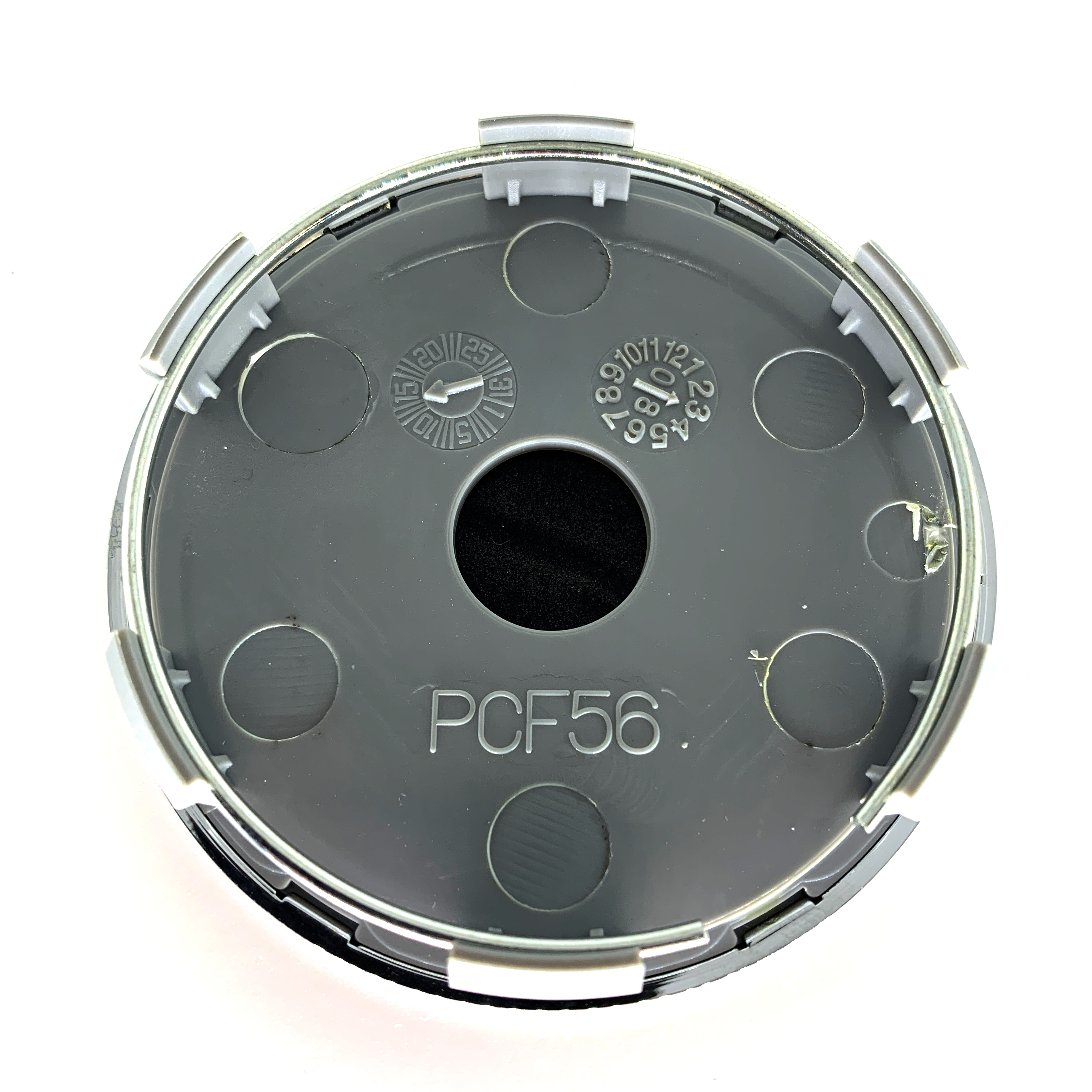 MSW Wheel Center Cap SnapIn 68mm OD PCF56 Black Chrome Logo New Single