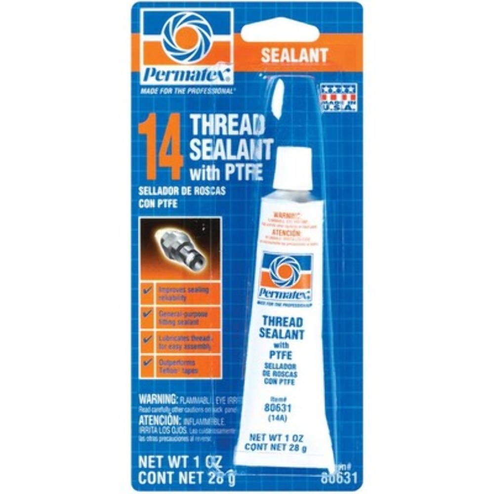 Permatex 80631 Thread Sealant with PTFE, 1 oz. Premium Parts Place