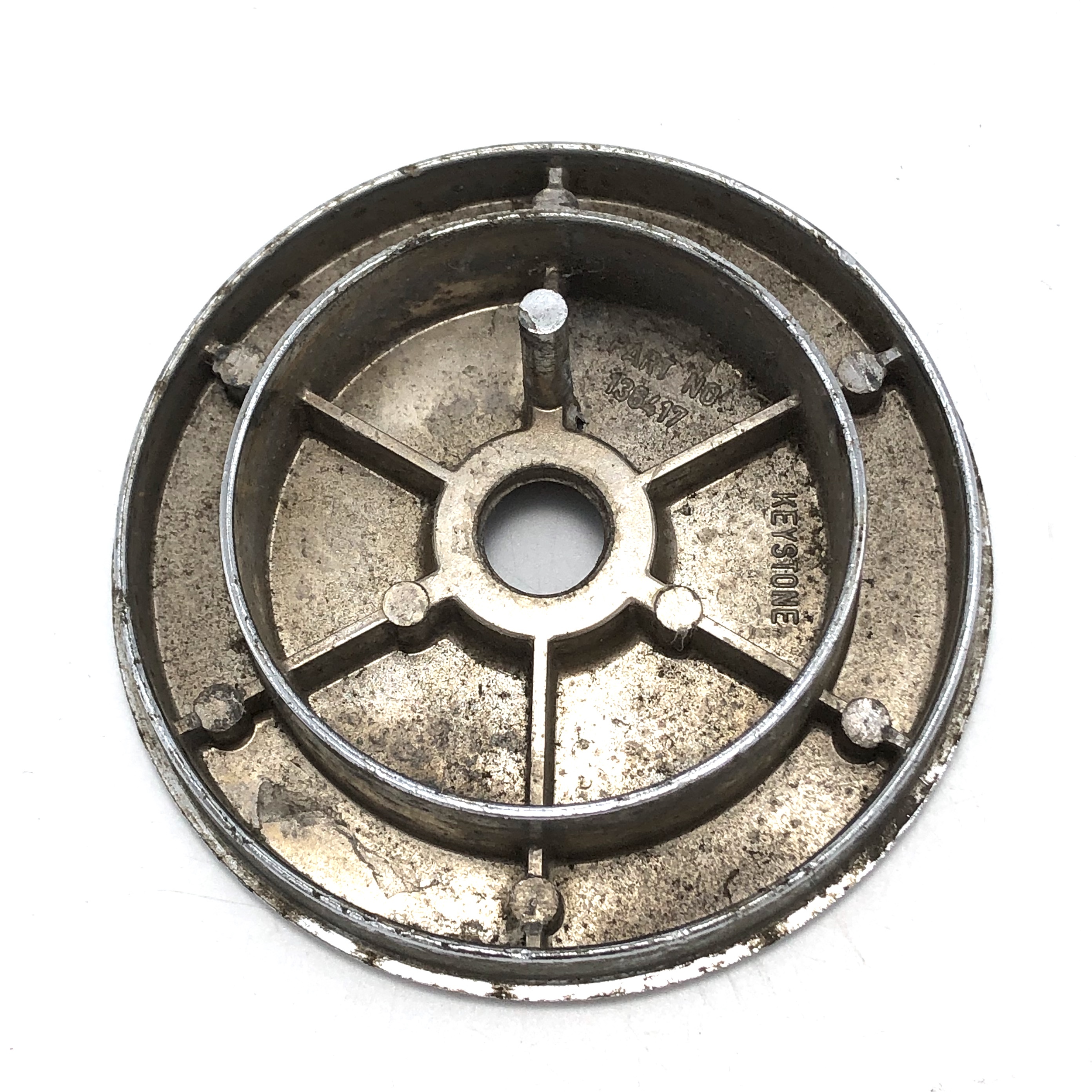 Keystone Sunspoke Vintage Mag Wire Wheel Center Hub Cap Hex Black & Gold Logo Premium Parts Place