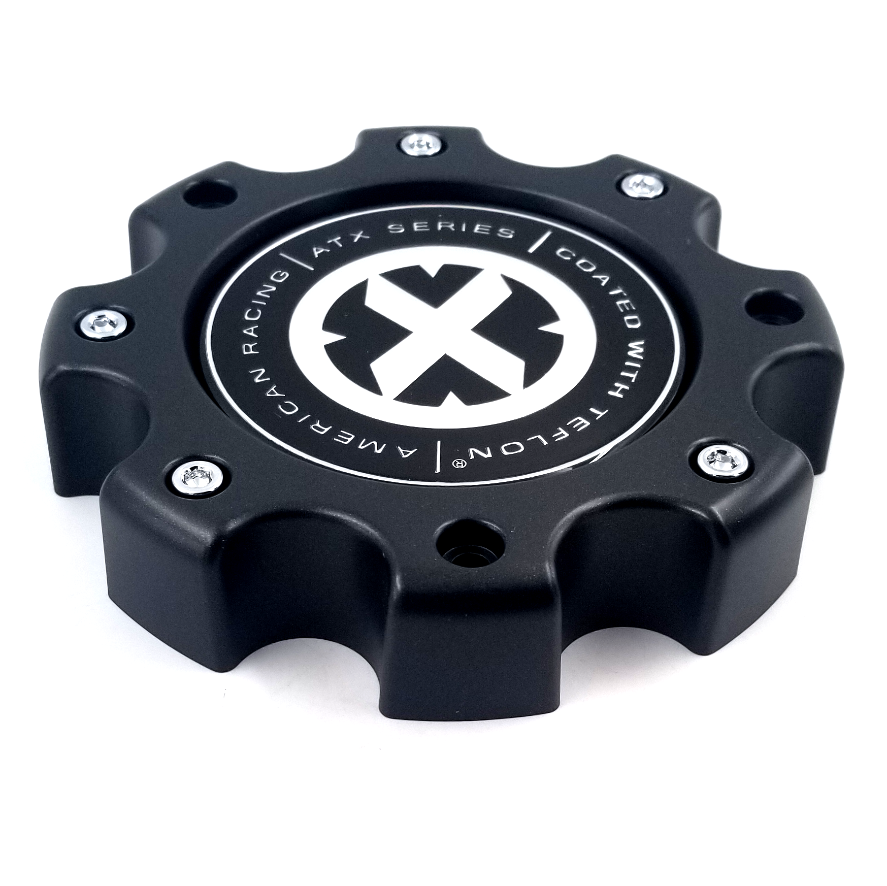 American Racing ATX Teflon Black 8 Lug Dually Bolt On Wheel Center Cap
