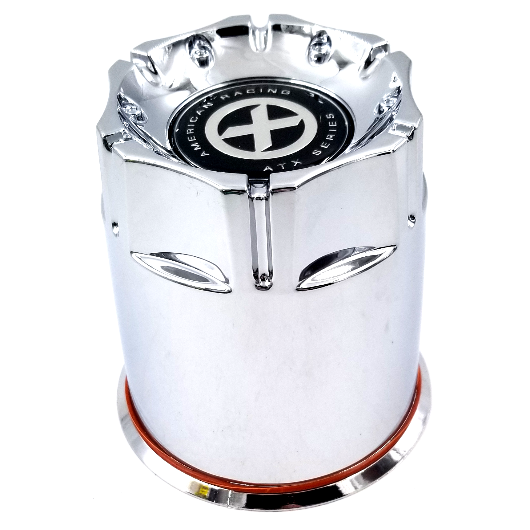 Set of 4 American Racing ATX Chrome Push Thru 5 Lug Wheel Center Cap