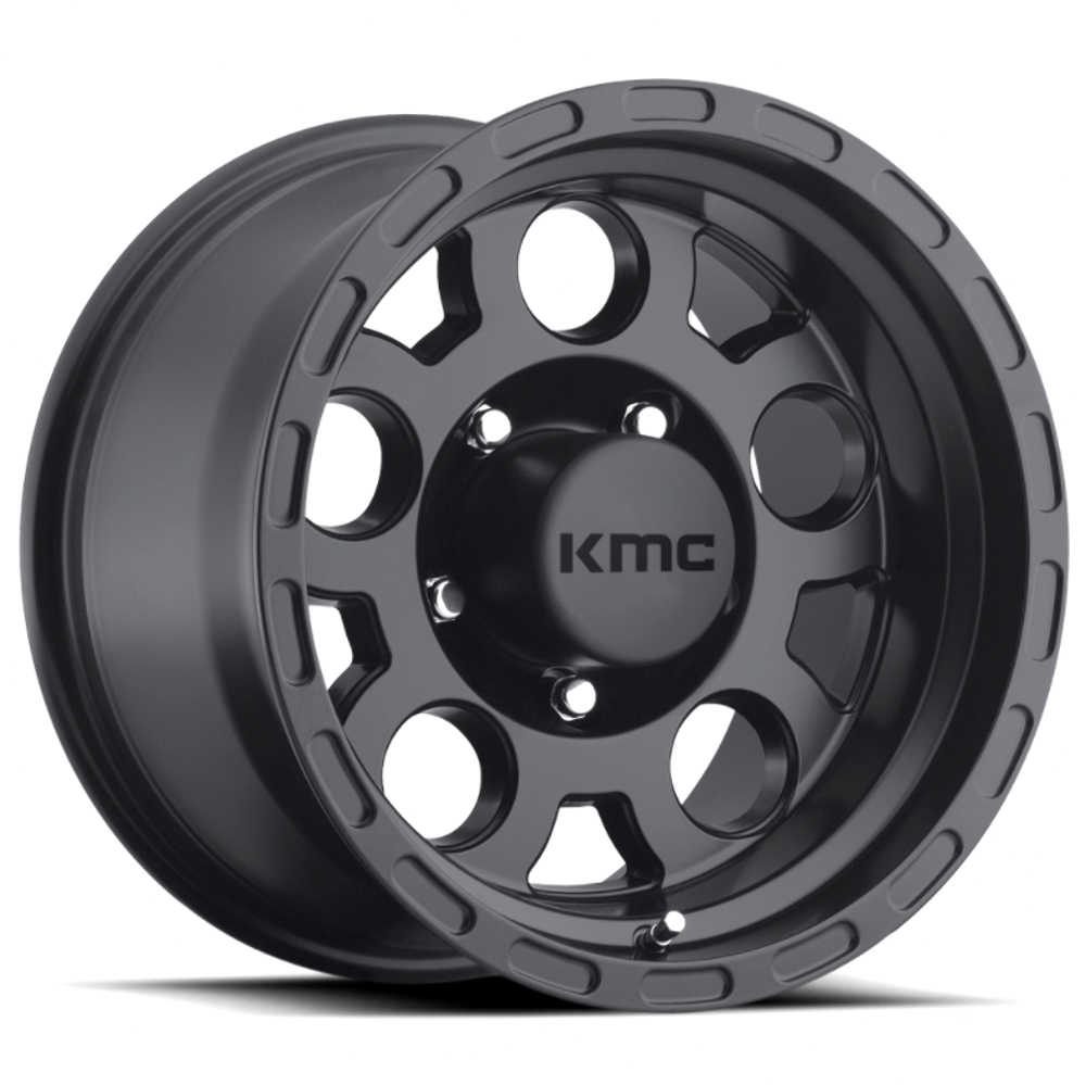 Set of 4 KMC Matte Black Wheel Center Hub Cap 5 Lug 6 Lug Push Thru