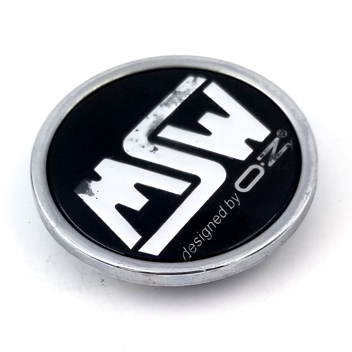 MSW Custom Wheel Center Cap Gloss Black Finish Chrome Edge PCF86