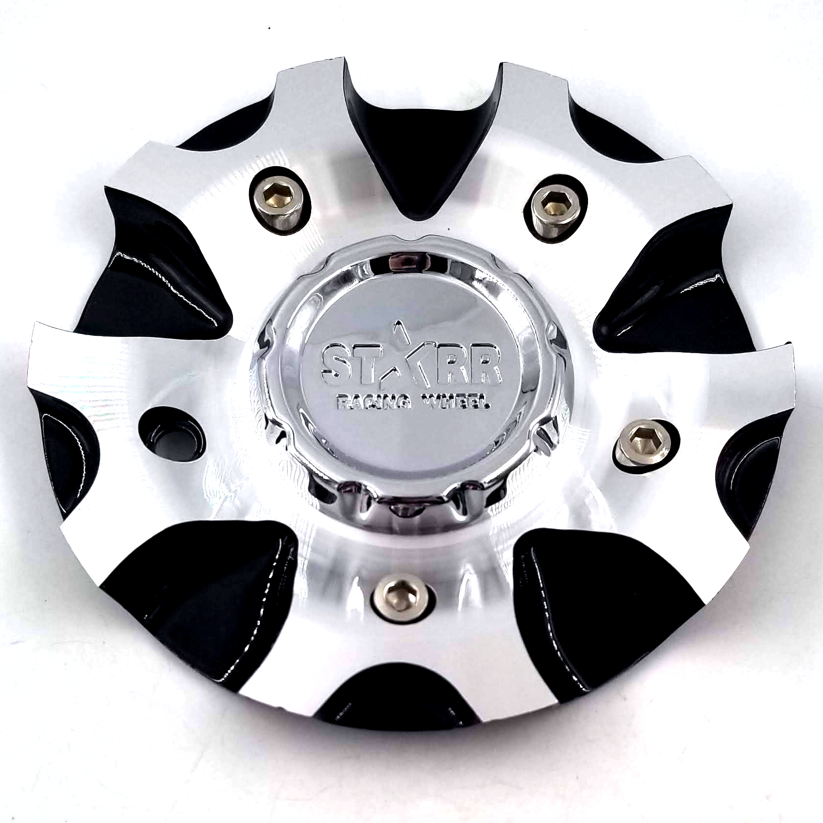 Starr Racing Wheel Machined and Black Bolt On Wheel Center Cap PN C