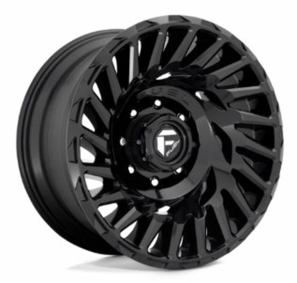 Fuel Gloss Black Push Thru 8 Lug Cyclone Diesel Flow Wheel Center Cap