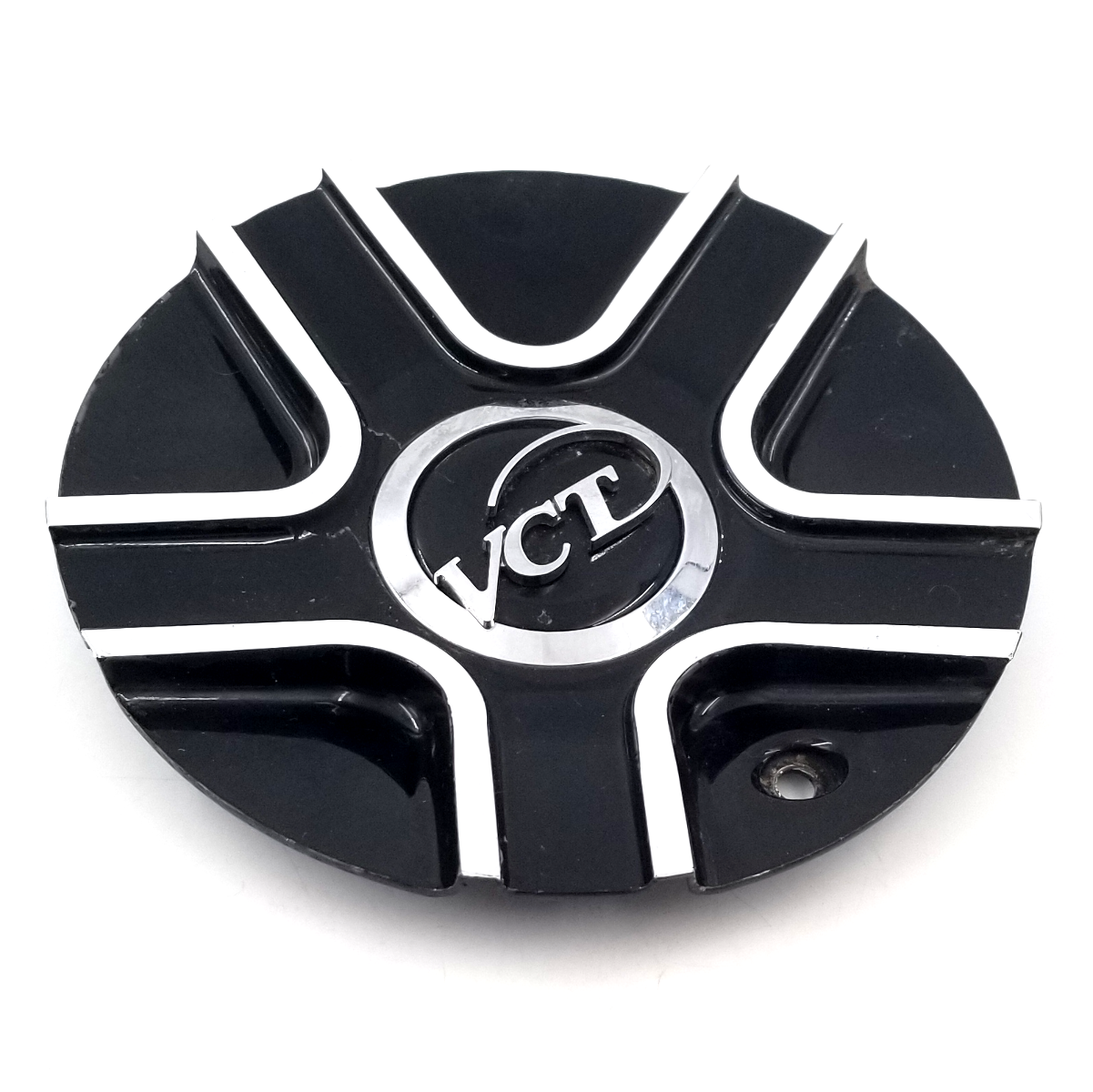 VCT Wheel Machined & Black Bolt On 7" Dia Wheel Center Cap PN CAP5355