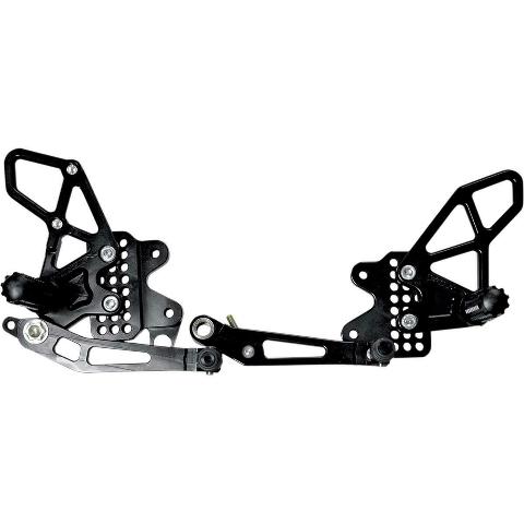 Vortex Black Adjustable Rear Set Foot Pegs - RS265K