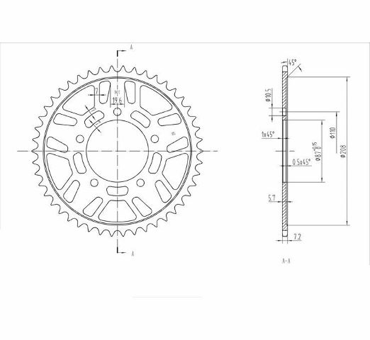 BikeMaster Rear Steel Sprockets 525 46T - 250 807 46
