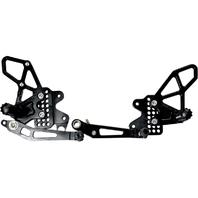 Vortex Black Adjustable Rear Set Foot Pegs - RS265K