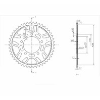 BikeMaster Rear Steel Sprockets 525 46T - 250 807 46