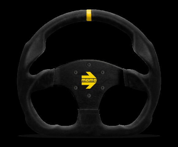 momomomo☆ Momo MOD30 Steering Wheel 320 mm - Black Suede/Black Spokes/1