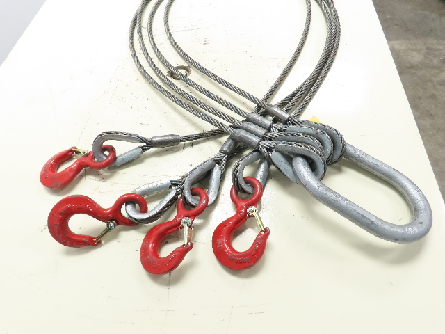 crosby wire rope sling capacity chart