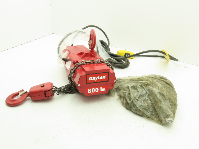 Dayton 2GTD4 800 lb Electric Chain Hoist 115V 15' Lift 8FPM