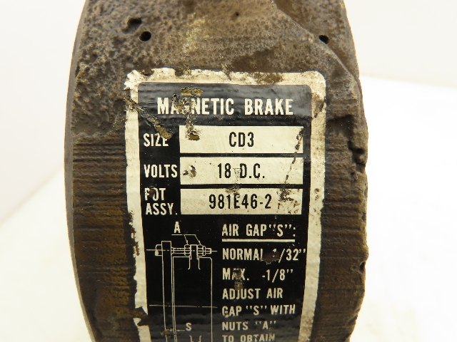 P&H CD3 Magnetic Brake Coil 18VDC Crane Braking 981E46-2 | eBay