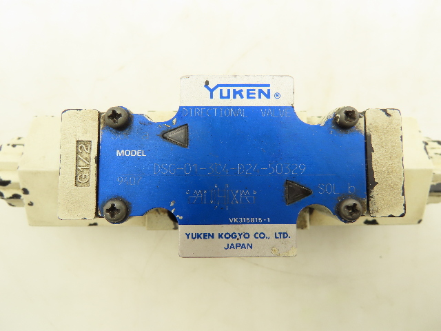 Yuken DSG-01-3C4-D24-50329 Directional Control Solenoid Valve