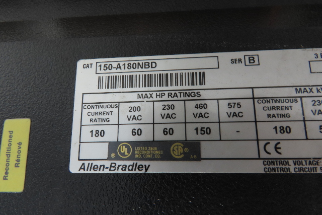 Allen Bradley 150-A180NBD SMC Plus Smart Motor Controller 3Ph 480v