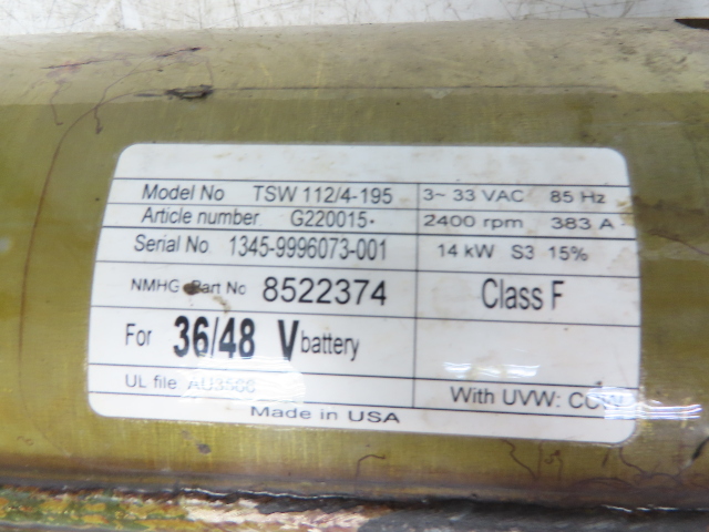【希少】 current inc CSP250 Danaher Motion TSW 112/4-195 DC Hydraulic Pump Motor Hyster